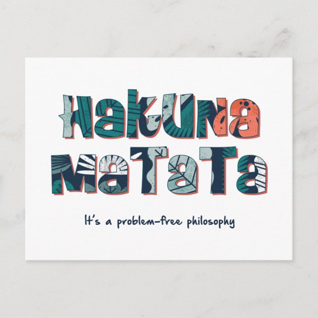 Hakuna Matata Postkarte (Vorderseite)