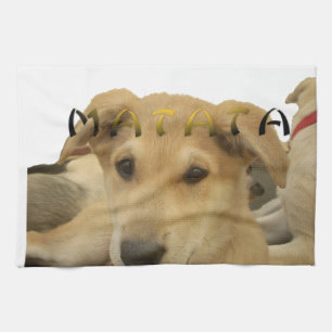 "Hakuna Matata Pup" - Worry-free Puppy Liebe Geschirrtuch