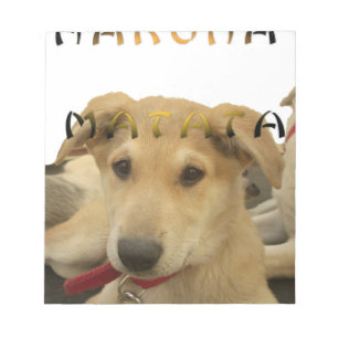 "Hakuna Matata Pup" - Worry-free Puppy Liebe Notizblock