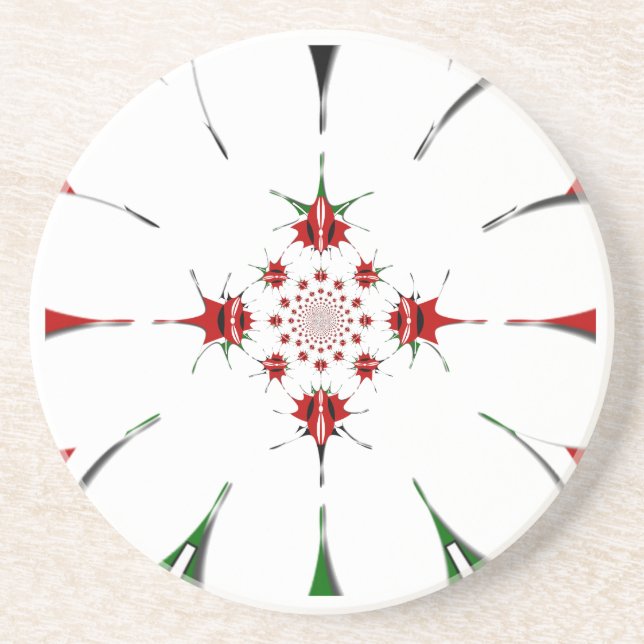 HAKUNA MATATA RED GREEN GETRÄNKEUNTERSETZER (Vorne)