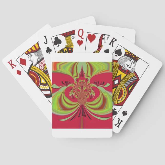 Hakuna Matata rotes gelbes Design Spielkarten (Rückseite)