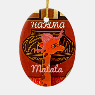 Hakuna Matata Safari Charme: Kacheln, Uhr & Schild Keramikornament