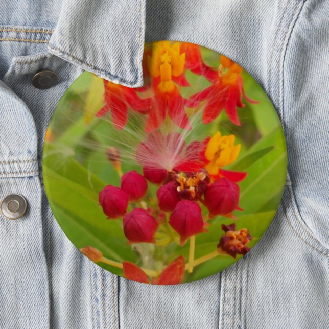 Hakuna Matata schöne grüne rote gelbe Blütenknospe Button (Beispiel)