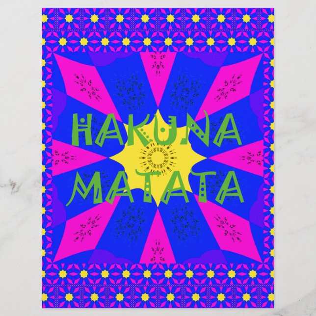 Hakuna Matata Schöne Phantastische Designfarben (Vorderseite)