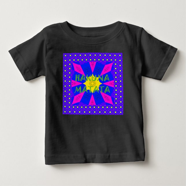 Hakuna Matata Schöne Phantastische Designfarben Baby T-shirt (Vorderseite)