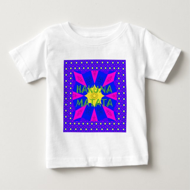 Hakuna Matata Schöne Phantastische Designfarben Baby T-shirt (Vorderseite)