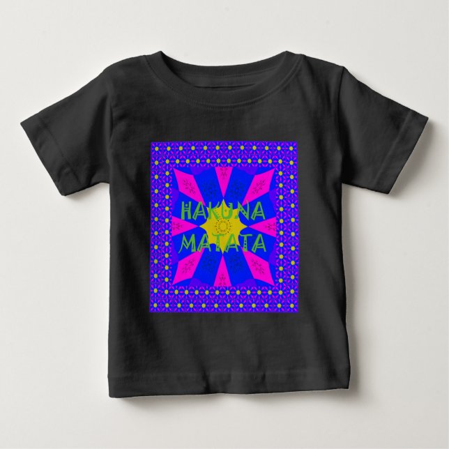 Hakuna Matata Schöne Phantastische Designfarben Baby T-shirt (Vorderseite)