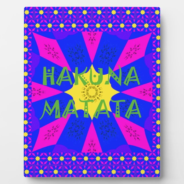 Hakuna Matata Schöne Phantastische Designfarben Fotoplatte (Vorderseite)
