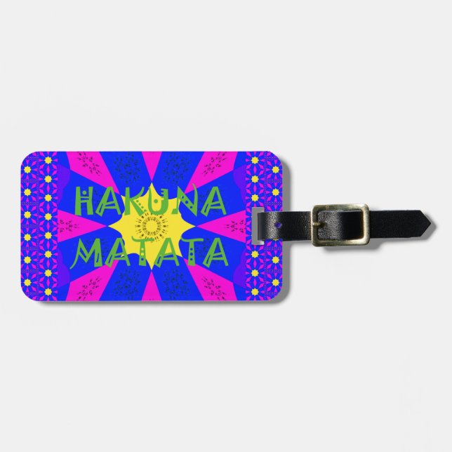 Hakuna Matata Schöne Phantastische Designfarben Gepäckanhänger (Vorderseite horizontal)