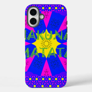 Hakuna Matata Schöne Phantastische Designfarben iPhone 16 Plus Hülle