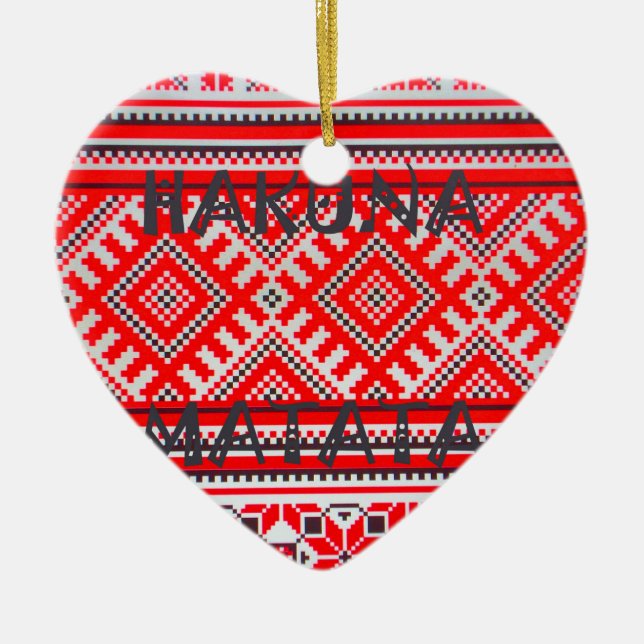 Hakuna Matata Seamless Geometrie Muster Keramikornament (Vorne)