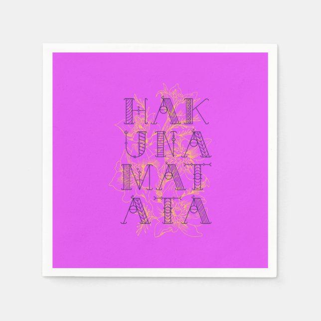 Hakuna Matata Serviette (Vorderseite)