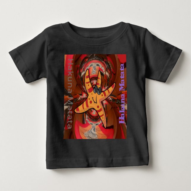 Hakuna Matata Starfish Design Baby T-shirt (Vorderseite)
