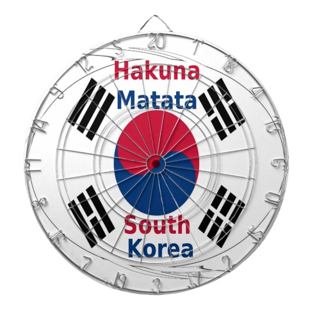 Hakuna Matata Südkorea Art Print/Graphic Dartscheibe (vorne)