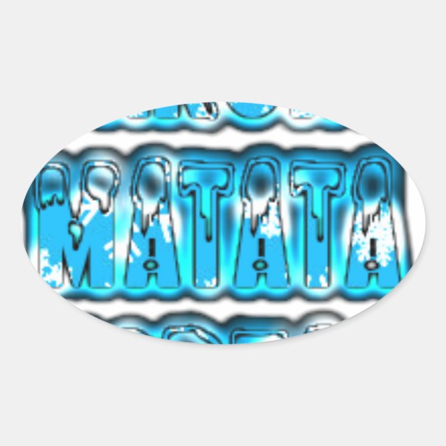 Hakuna Matata Südkorea Art Print/Graphic Ovaler Aufkleber (Vorderseite)