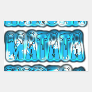 Hakuna Matata Südkorea Art Print/Graphic Rechteckiger Aufkleber