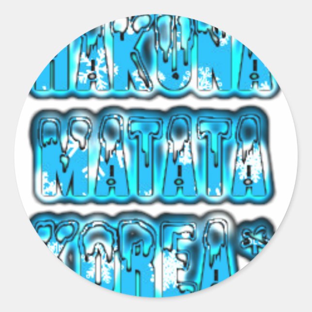 Hakuna Matata Südkorea Art Print/Graphic Runder Aufkleber (Vorderseite)
