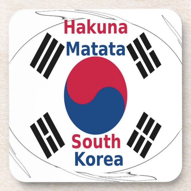 Hakuna Matata Südkorea Art Print/Graphic Untersetzer (Vorderseite)