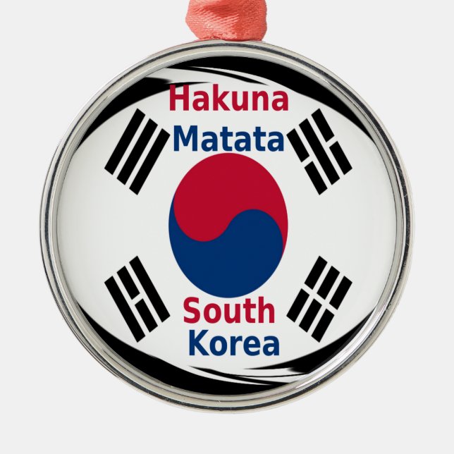 Hakuna Matata Südkorea Silbernes Ornament (Vorne)