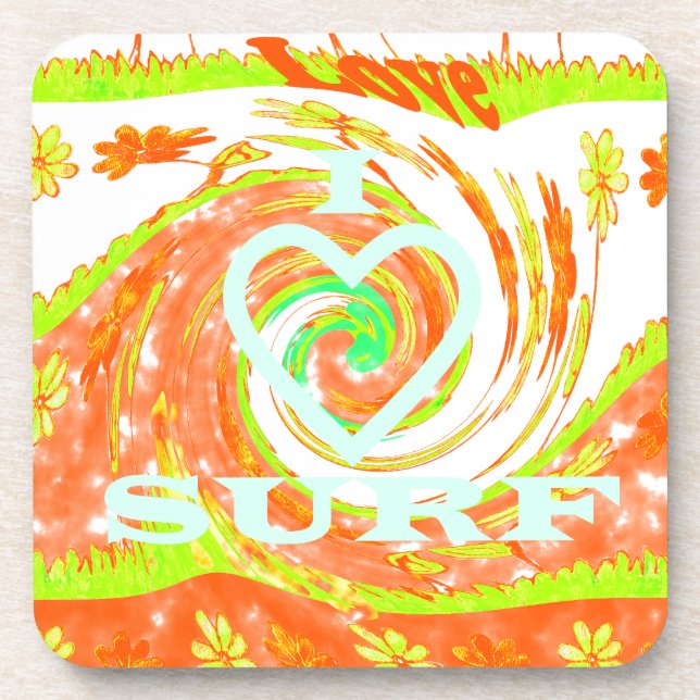 Hakuna Matata Summer Baby Kinder I Liebe Surfing.. Untersetzer (Vorderseite)