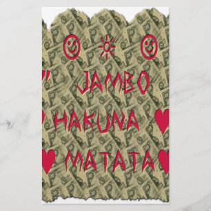 Hakuna Matata Talk Money Art Print Design Briefpapier