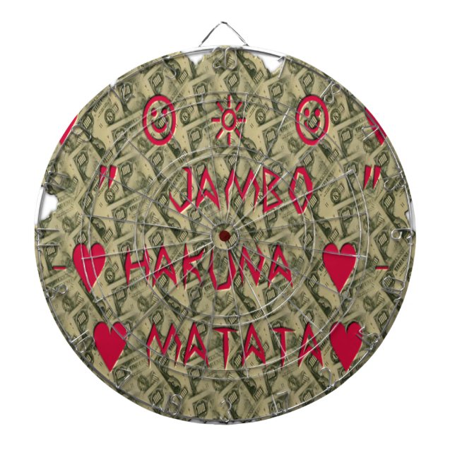 Hakuna Matata Talk Money Art Print Design Dartscheibe (vorne)