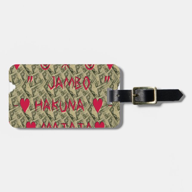 Hakuna Matata Talk Money Art Print Design Gepäckanhänger (Vorderseite horizontal)