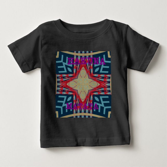 Hakuna Matata Text Hope Abstrakt Art Print Design Baby T-shirt (Vorderseite)