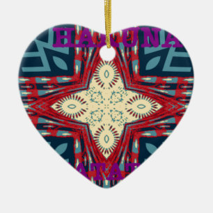 Hakuna Matata Text Hope Abstrakt Art Print Design Keramik Ornament