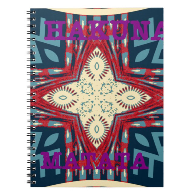 Hakuna Matata Text Hope Abstrakt Art Print Design Notizblock (Vorderseite)