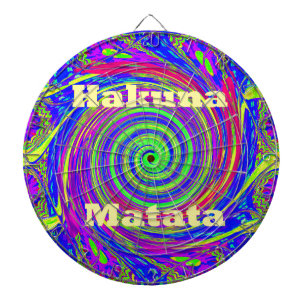 Hakuna Matata - Whirlpool-Design mit lebhaften Far Dartscheibe