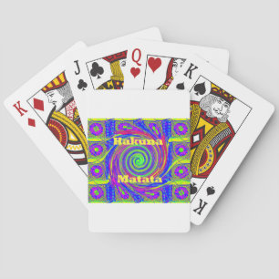 Hakuna Matata - Whirlpool-Design mit lebhaften Far Spielkarten