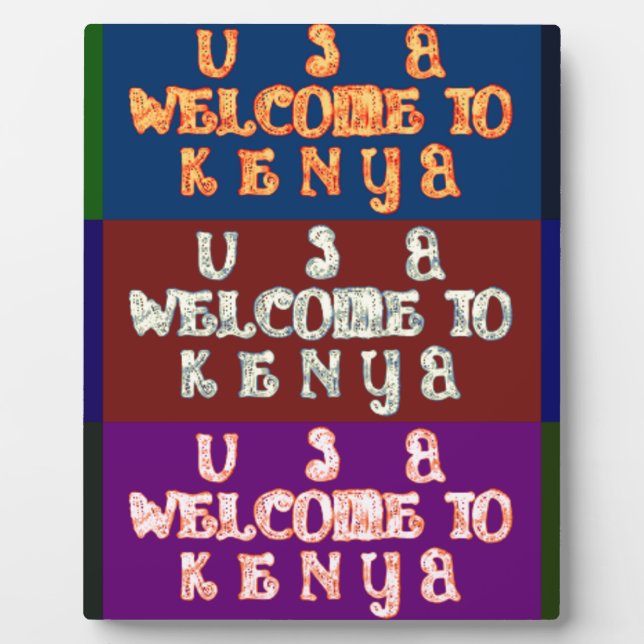 Hakuna Matata Willkommen in Kenya.png Fotoplatte (Vorderseite)