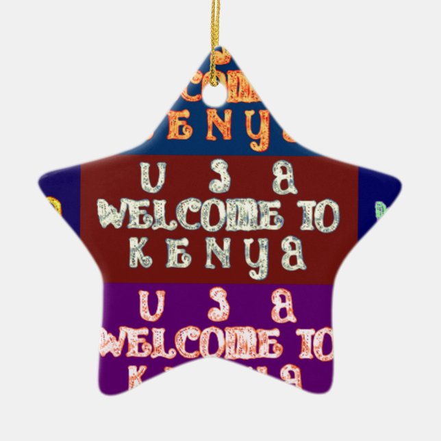Hakuna Matata Willkommen in Kenya.png Keramikornament (Vorne)