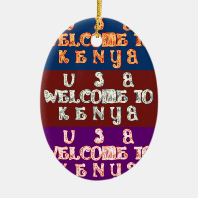 Hakuna Matata Willkommen in Kenya.png Keramikornament (Vorne)