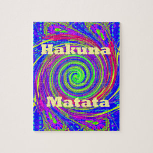 Hakuna Matata – Wirbeldesign mit lebendigen Farben