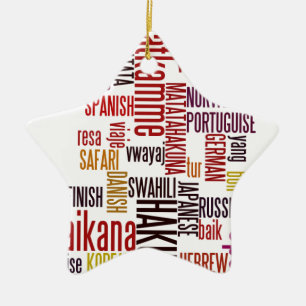 Hakuna Matata Wort Keramikornament