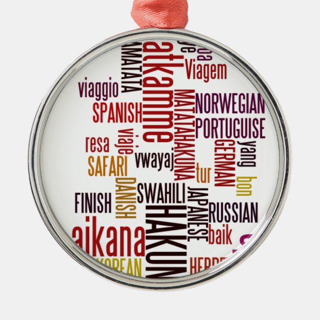 Hakuna Matata Wort Ornament Aus Metall (Vorne)