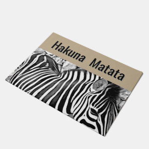 Hakuna Matata -Zebra Nahaufnahme Fußmatte