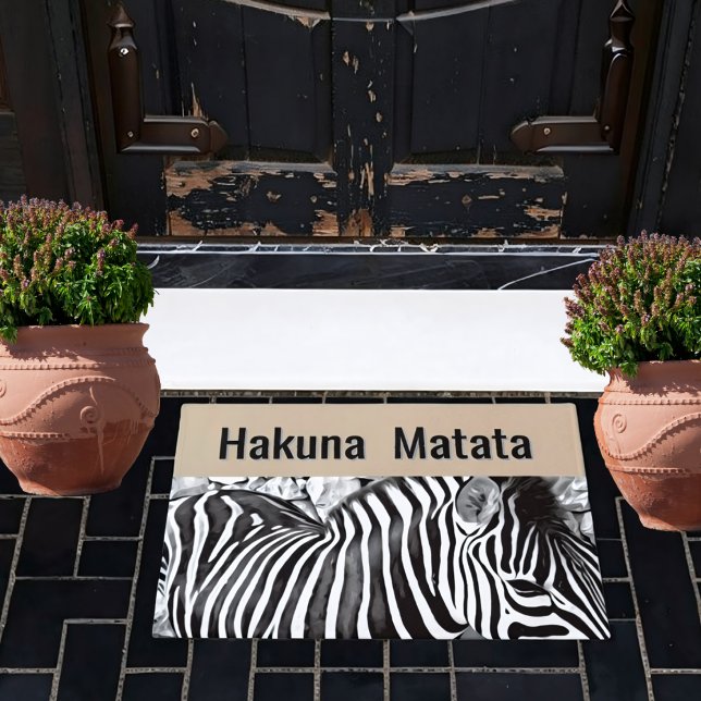 Hakuna Matata -Zebra Nahaufnahme Fußmatte (Von Creator hochgeladen)