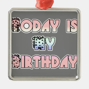 HakunaMatata Geschenk Heute ist mein Geburtstag.pn Silbernes Ornament
