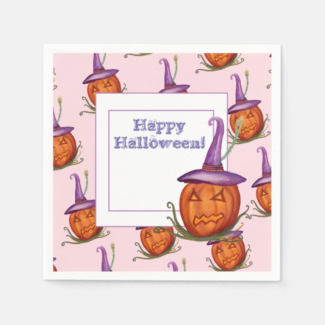 Hal;loween Pumpkin Paper Napkins Serviette (Vorderseite)