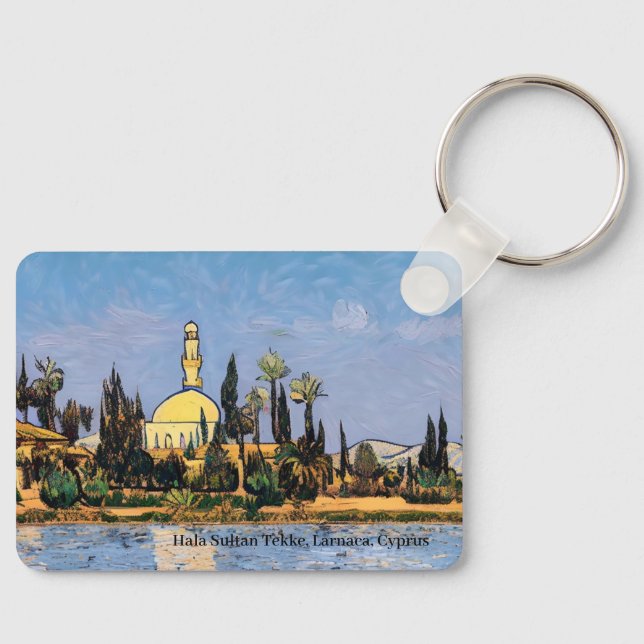 Hala Sultan Tekke Moschee auf einem Schlüsselring Schlüsselanhänger (Vorderseite)