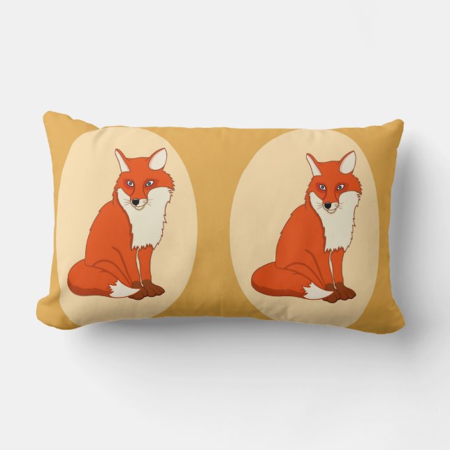 Hala the Good Fox Reversible Lendenkissen (Vorderseite)