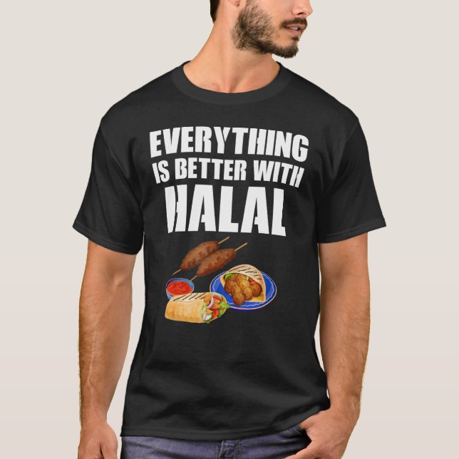 Halal Apparel Niedlich Halal Design T-Shirt (Vorderseite)