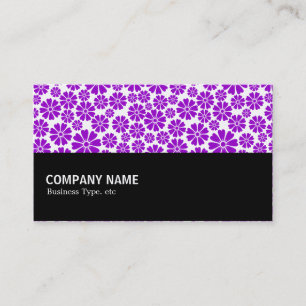 Halb - 8 Petals - Lila auf Weiß Visitenkarte
