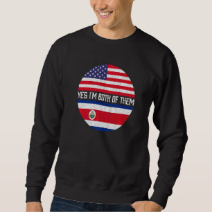 Halb Amerikaner Halb-Costa-Amerikaner-Flaggenfamil Sweatshirt