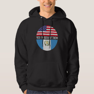Halb-Amerikaner Halb-Guatemala-USA-Flaggenfamilie Hoodie