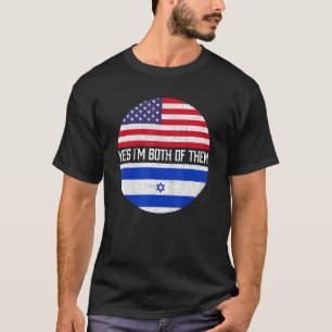 Halb-Amerikaner, halb israelische Flaggenfamilie d T-Shirt
