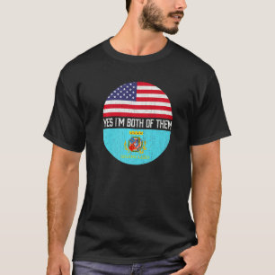 Halb Amerikaner Halb-Latium Flaggenfamilie T-Shirt